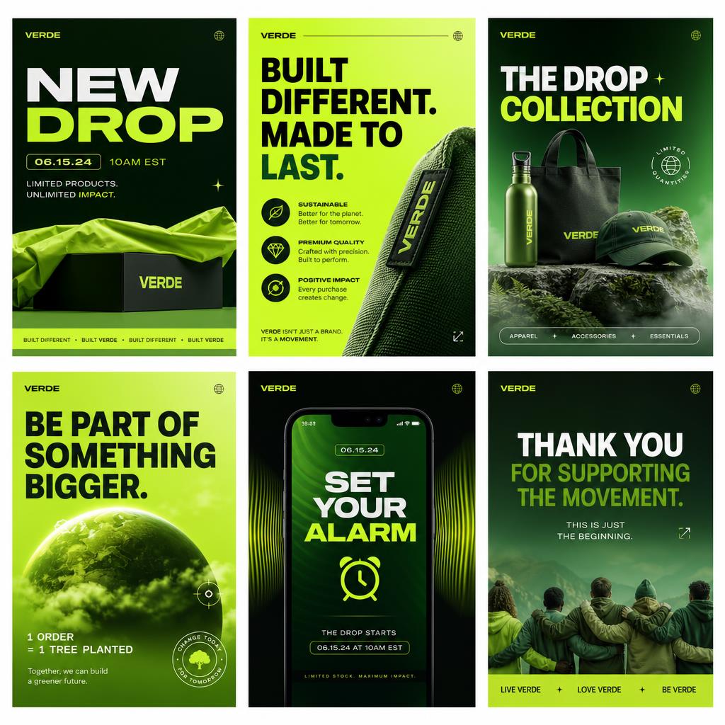 24 on-brand posts for a product drop